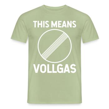 Speed limit - Men's T-Shirt - sage - Front - AI Model Male 178 light (178cm)