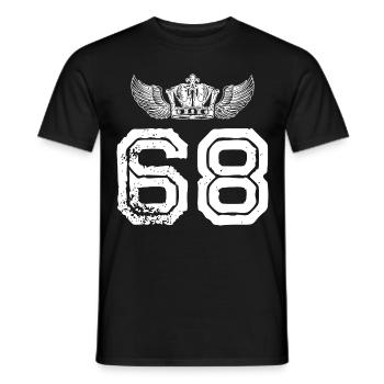 68 Couronne numérique - T-shirt homme - noir - Devant - AI Model Male 178 light (178cm)