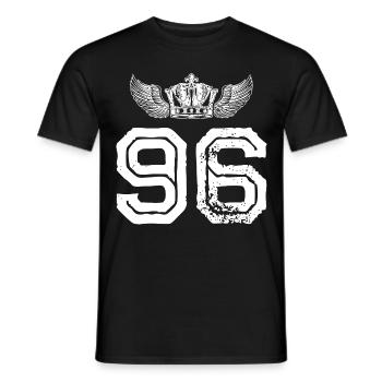 96 Number crown - Men's T-Shirt - black - Front - AI Model Male 178 light (178cm)