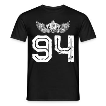 94 Couronne numérique - T-shirt homme - noir - Devant - AI Model Male 178 light (178cm)