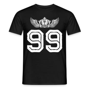 99 Couronne numérique - T-shirt homme - noir - Devant - AI Model Male 178 light (178cm)