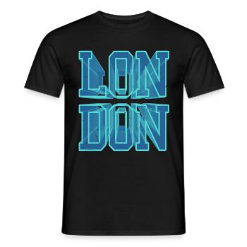 Londres Angleterre UK City Police 3D Skyline - T-shirt homme - noir - Devant - AI Model Male 178 light (178cm)