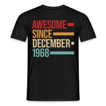 Geburstag Génial depuis décembre 1968 - T-shirt homme - noir - Devant - AI Model Male 178 light (178cm)