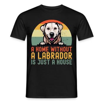 Labrador Geschenkidee für Labrador Retriever Hund - Männer T-Shirt - Schwarz - Vorne - AI Model Male 178 light (178cm)