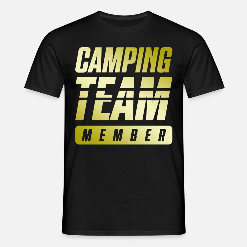 Camping Team - Männer T-Shirt - Schwarz