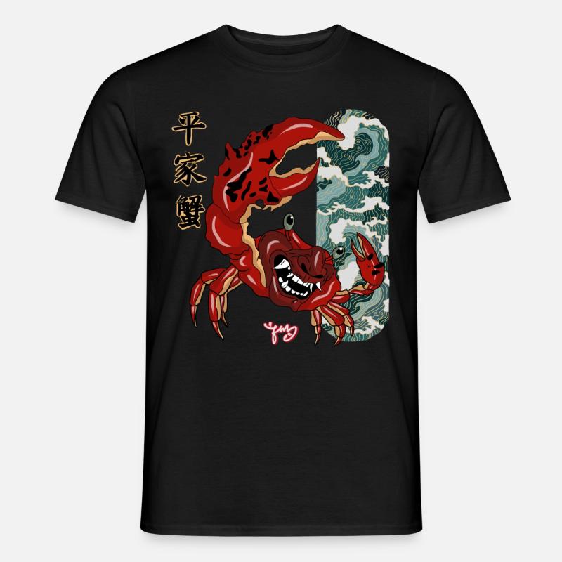 Heikegani Yokai - Männer T-Shirt - Schwarz