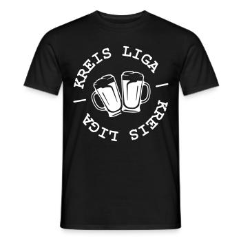 Kreis Liga - Männer T-Shirt - Schwarz - Vorne - AI Model Male 178 light (178cm)