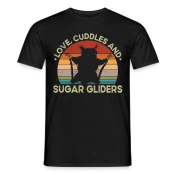 Love Cuddles Sugar Gliders Propriétaires de Sugar Gliders - T-shirt homme - noir - Devant - AI Model Male 178 light (178cm)