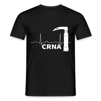 CRNA Anästhesie Miller Laryngoskop EKG-Rückverfolgung - Männer T-Shirt - Schwarz - Vorne - AI Model Male 178 light (178cm)
