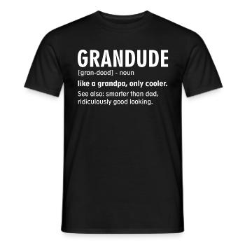 Funny Grandude Definition - Männer T-Shirt - Schwarz - Vorne - AI Model Male 178 light (178cm)