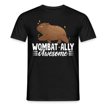 Wombat-verbündeter Awesome Wombat Australian - Männer T-Shirt - Schwarz - Vorne - AI Model Male 178 light (178cm)