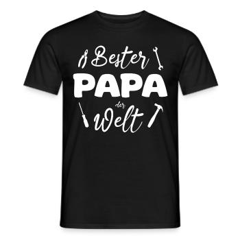 Bester Papa der Welt Werkzeug - Männer T-Shirt - Schwarz - Vorne - AI Model Male 178 light (178cm)