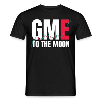 Gamestop To The Moon GME Stock Meme stock - Men's T-Shirt - black - Front - AI Model Male 178 light (178cm)