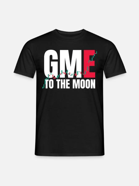 Gamestop To The Moon GME Aktie Meme stock - Männer T-Shirt - Schwarz