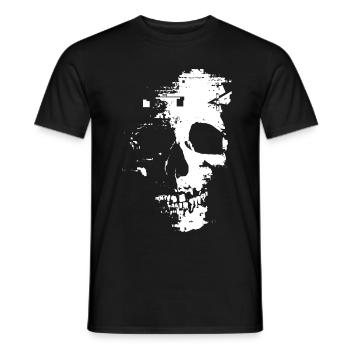 Fantôme de visage de crâne - T-shirt homme - noir - Devant - AI Model Male 178 light (178cm)
