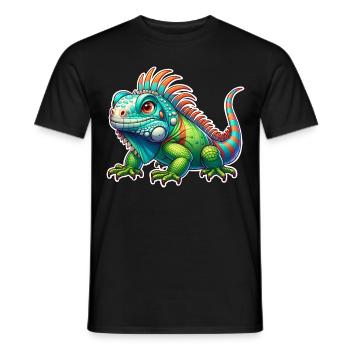 Iguane - T-shirt homme - noir - Devant - AI Model Male 178 light (178cm)