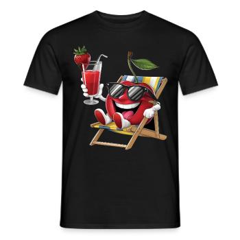 Cherry - Männer T-Shirt - Schwarz - Vorne - AI Model Male 178 light (178cm)