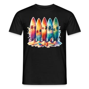 Surfeurs - T-shirt homme - noir - Devant - AI Model Male 178 light (178cm)