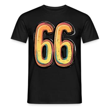 66 Nombre Coloré - T-shirt homme - noir - Devant - AI Model Male 178 light (178cm)