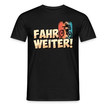 Radfahrer FAHR WEITER Radfahren Lustiges - Männer T-Shirt - Schwarz - Vorne - AI Model Male 178 light (178cm)