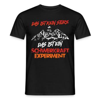 Radfahrer DAS IST KEIN STURZ DAS IST EXPERIMENT - Männer T-Shirt - Schwarz - Vorne - AI Model Male 178 light (178cm)