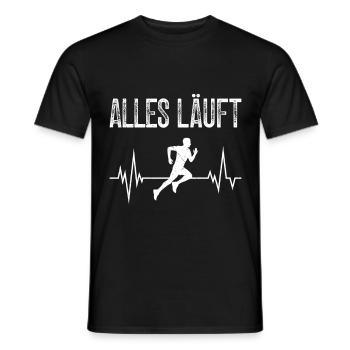 Läufer ALLES LÄUFT Laufen Marathon Lustiges - Männer T-Shirt - Schwarz - Vorne - AI Model Male 178 light (178cm)