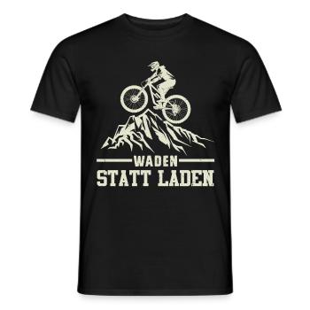 Radeln WADEN STATT LADEN Radfahrer Lustiges - Männer T-Shirt - Schwarz - Vorne - AI Model Male 178 light (178cm)