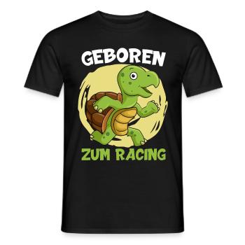 Läufer GEBOREN ZUM RACING Laufen Lustiges - Männer T-Shirt - Schwarz - Vorne - AI Model Male 178 light (178cm)