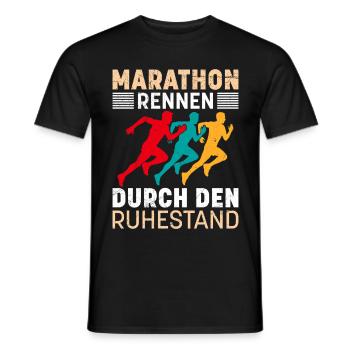 Opa MARATHON RENNEN DURCH DEN RUHESTAND Lustig - Männer T-Shirt - Schwarz - Vorne - AI Model Male 178 light (178cm)