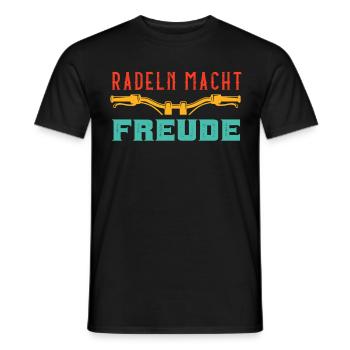 RADELN MACHT FREUDE Radfahren Lustiges - Männer T-Shirt - Schwarz - Vorne - AI Model Male 178 light (178cm)