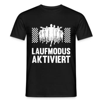 Läufer LAUFMODUS AKTIVIERT Laufen Lustiges - Männer T-Shirt - Schwarz - Vorne - AI Model Male 178 light (178cm)