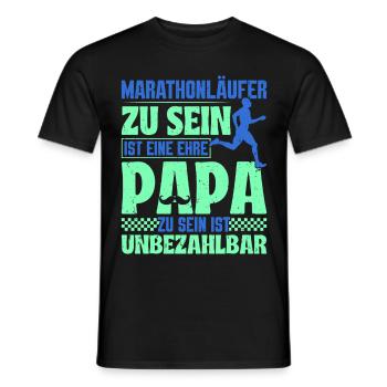 Papa MARATHON LÄUFER ZU SEIN EINE EHRE Lustiges - Männer T-Shirt - Schwarz - Vorne - AI Model Male 178 light (178cm)