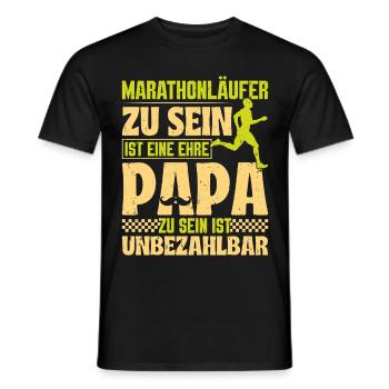 Papa MARATHON LÄUFER ZU SEIN EINE EHRE Lustiges - Männer T-Shirt - Schwarz - Vorne - AI Model Male 178 light (178cm)