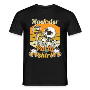 Malle NACH DER PARTY SHIRT Lustiges - Männer T-Shirt - Schwarz - Vorne - AI Model Male 178 light (178cm)
