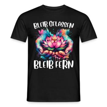 Wut BLEIB GELASSEN BLEIB FERN Lustiges - Männer T-Shirt - Schwarz - Vorne - AI Model Male 178 light (178cm)