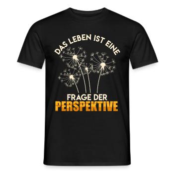 Philosophe DAS LEBEN EINE FRAGE DER PERSPEKTIVE - Männer T-Shirt - Schwarz - Vorne - AI Model Male 178 light (178cm)
