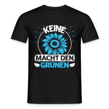 Windkraft MACHT DEN GRÜNEN Lustig - Männer T-Shirt - Schwarz - Vorne - AI Model Male 178 light (178cm)
