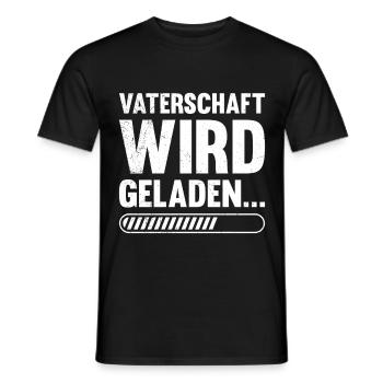 VATERSCHAFT WIRD GELADEN Lustiges - Männer T-Shirt - Schwarz - Vorne - AI Model Male 178 light (178cm)