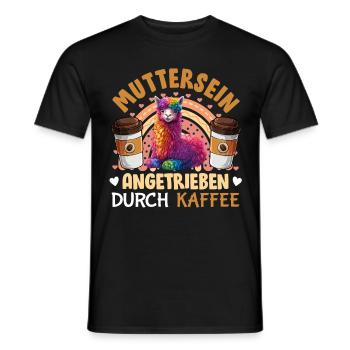 Bald Mama MUTTERSEIN ANGETRIEBEN DURCH KAFFEE - Männer T-Shirt - Schwarz - Vorne - AI Model Male 178 light (178cm)