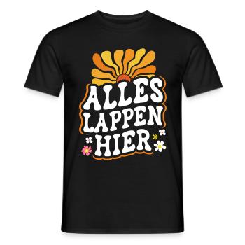 Malle ALLES LAPPEN HIER Retro Lustig - Männer T-Shirt - Schwarz - Vorne - AI Model Male 178 light (178cm)