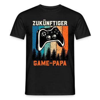 Bald Papa ZUKÜNFTIGER GAMER PAPA LUSTIG - Männer T-Shirt - Schwarz - Vorne - AI Model Male 178 light (178cm)