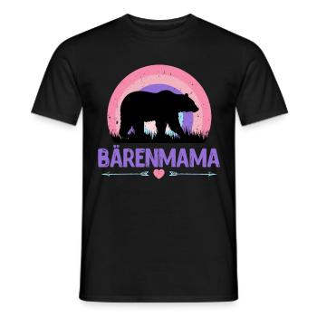 Werdende Mutter BÄRENMAMA Lustiges - Männer T-Shirt - Schwarz - Vorne - AI Model Male 178 light (178cm)