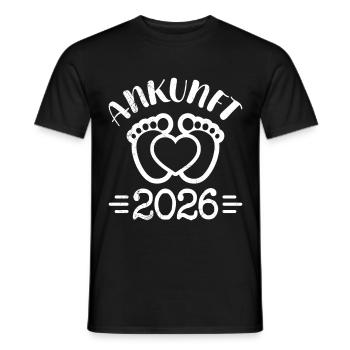 Werdende Mutter ANKUNFT 2026 Lustiges - Männer T-Shirt - Schwarz - Vorne - AI Model Male 178 light (178cm)