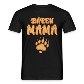 Zukünftige Mutter BÄREN MAMA Lustiges - Männer T-Shirt - Schwarz - Vorne - AI Model Male 178 light (178cm)
