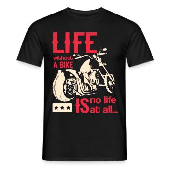 moto - T-shirt homme - noir - Devant - AI Model Male 178 light (178cm)