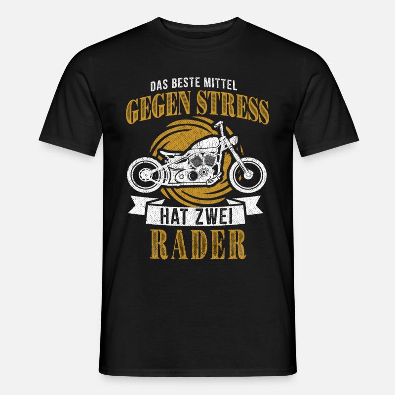 Motorradfahrer Das Beste Mittel Gegen Stress - Männer T-Shirt - Schwarz