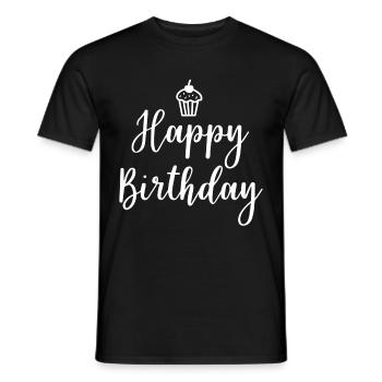 Joyeux anniversaire - T-shirt homme - noir - Devant - AI Model Male 178 light (178cm)