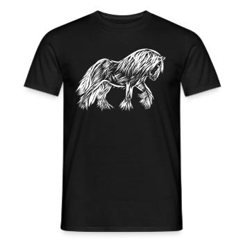 Horse - Men's T-Shirt - black - Front - AI Model Male 178 light (178cm)