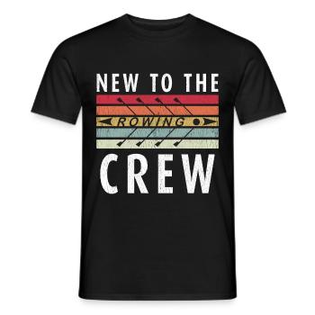 New To The Crew Rowing Workout - Men's T-Shirt - black - Front - AI Model Male 178 light (178cm)