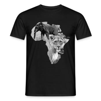 Africa - Männer T-Shirt - Schwarz - Vorne - AI Model Male 178 light (178cm)